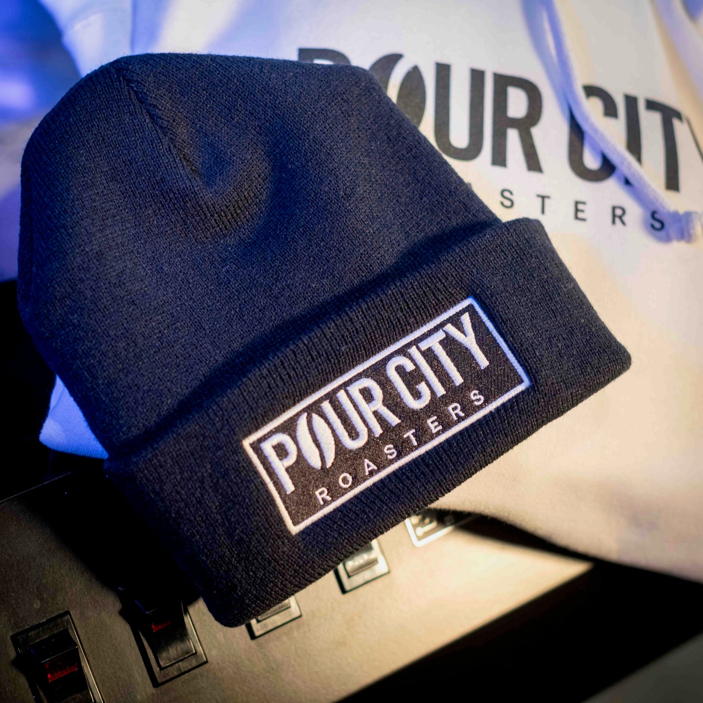 Pour City Roasters Beanie - Black, winter hat, knit hat, winter beanie, Pour City roasters Franklin Lakes, NJ