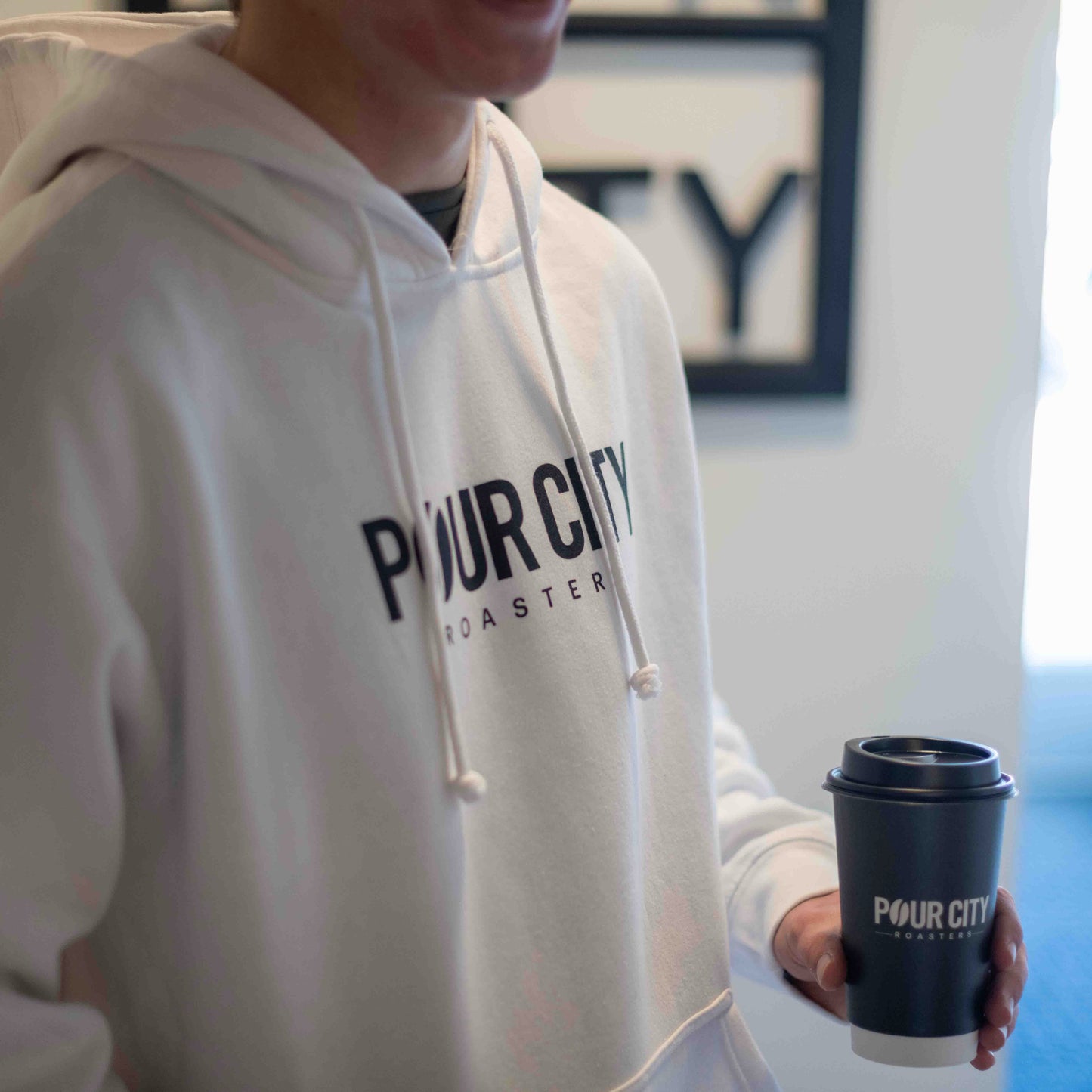 Pour City Roasters Hoodie - Sweatshirt, hooded sweatshirt, branded hoodie, Pour City Roasters Franklin Lakes, NJ